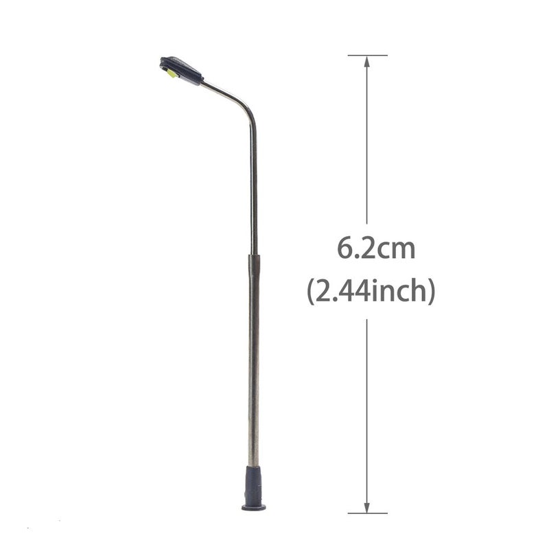 Evemodel LQS06 10pcs Model Railway Train Lamp Post Street Lights Bright White Lamps N Scale LEDs New - Image 4